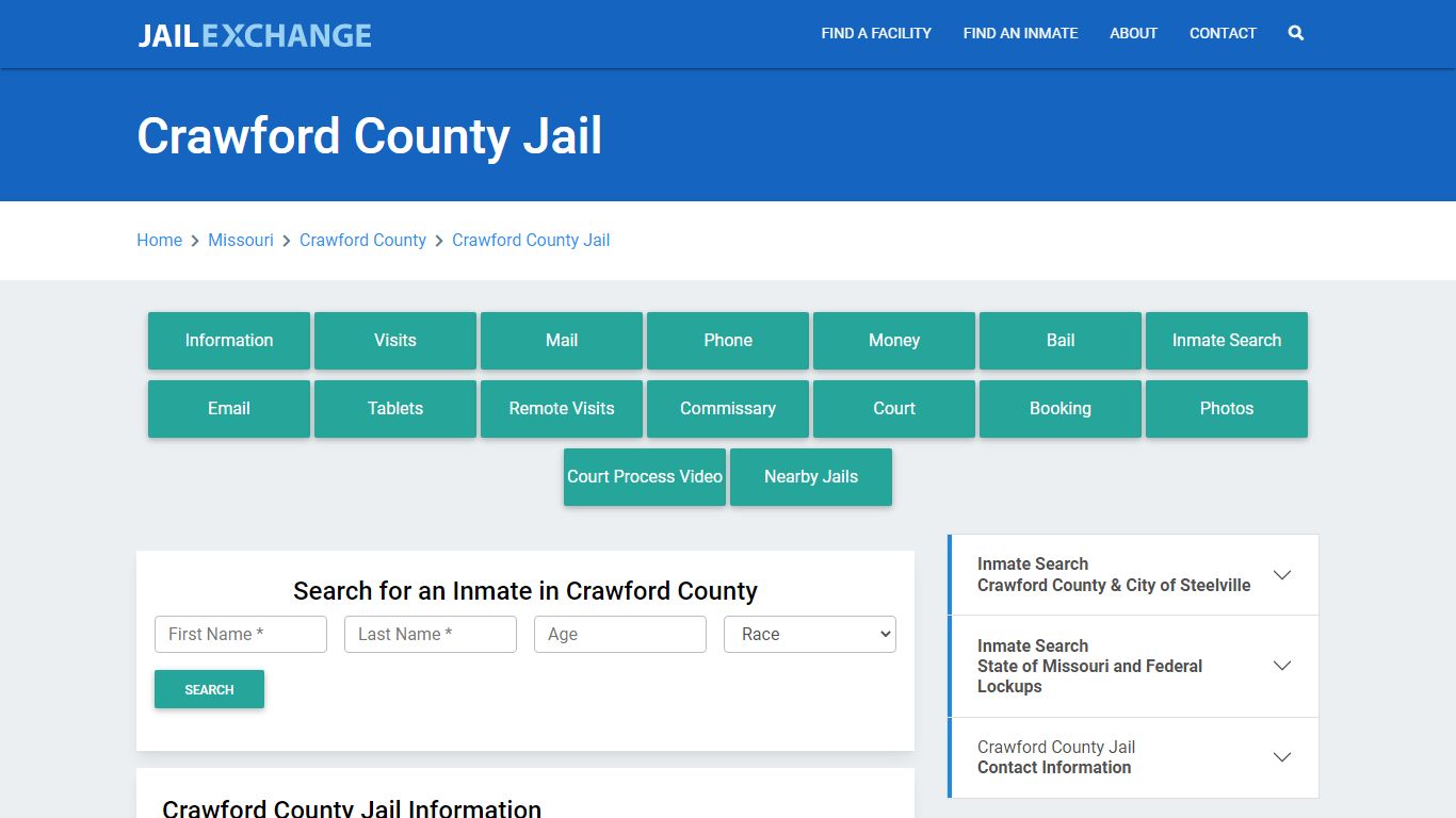 Crawford County Jail Roster Lookup, MO, Inmate Search